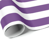 Lila und weißes Streifen-Verpackungs-Papier Geschenkpapier (Rolleneckpunkt)
