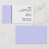 Lila und weißes Tupfen-Muster. Spotty. Visitenkarte (Vorne/Hinten)
