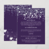 Lila- und Weißhanglampenkarte Begleitkarte (Vorne/Hinten)