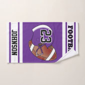 Lila- und WeißStrickfußball Jersey Handtuch (Handtuch)