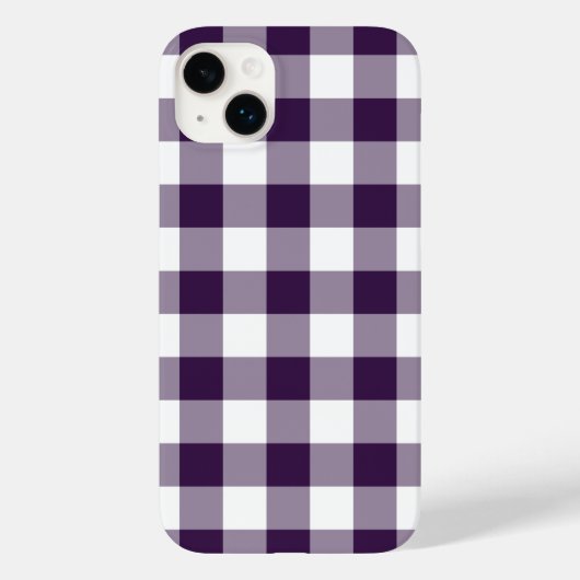 Lila und White Gingham Kariert Case-Mate iPhone Hülle (Rückseite)