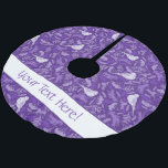 Lila und Winter-Weißbird-Blumenmuster Polyester Weihnachtsbaumdecke<br><div class="desc">Atemberaubende, lila, leichte Lavendel, im Winter weiße Vögel und Blume Muster für Winter- und Weihnachtsferien. Einzigartige, elegante und stilvolle Weihnachtsblumenmotive machen Ihren Urlaub fröhlich und festlich. Einzigartige, elegante und stilvolle Weihnachtsblumenmotive, um Ihren Urlaub glücklich zu machen. "lila Lavendel-Blütenmuster", "elegante Wintervogelmuster", "lustige festliche Blume und Vögel", "Happy Ferien Snow Print", "stilvolle...</div>