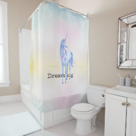 Lila Unicorn Aqua Rosa Gelbe Gefärbte Krawatte Duschvorhang