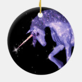 Lila Unicorn-Fantasie Keramikornament (Hinten)