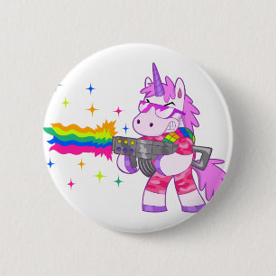 Lila Unicorn - Gewehr Button