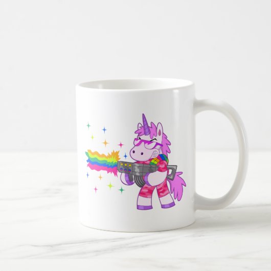 Lila Unicorn - Gewehr Kaffeetasse (Rechts)