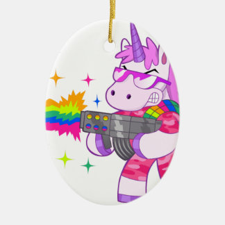 Lila Unicorn - Gewehr Keramik Ornament