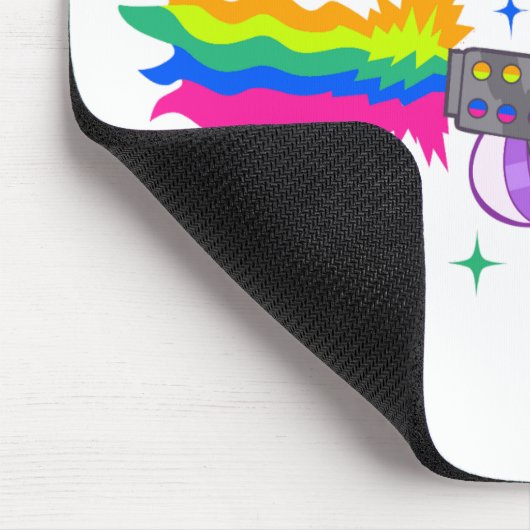 Lila Unicorn - Gewehr Mousepad (Ecke)