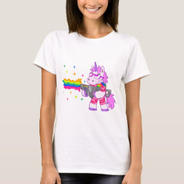 Lila Unicorn - Gewehr T-Shirt