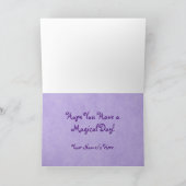 Lila Unicorn Karte (Innenseite)