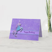 Lila Unicorn Karte (Vorderseite)