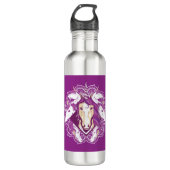 Lila Unicorn Mandala Edelstahlflasche (Vorderseite)