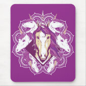 Lila Unicorn Mandala Mousepad (Vorne)
