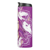 Lila Unicorn Mandala Thermosbecher (Nach rechts gedreht)