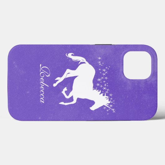 Lila Unicorn Personalisiert Case-Mate iPhone Case (Rückseite (Horizontal))