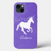 Lila Unicorn Personalisiert Case-Mate iPhone Case (Rückseite)
