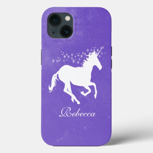 Lila Unicorn Personalisiert Case-Mate iPhone Case (Rückseite)