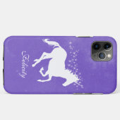 Lila Unicorn Personalisiert Case-Mate iPhone Case (Rückseite (Horizontal))