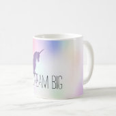 Lila Unicorn Pink Rainbow Girl Kaffeetasse (VorderseiteRechts)