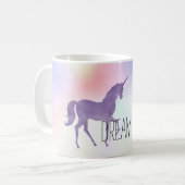 Lila Unicorn Pink Rainbow Girl Kaffeetasse (Vorderseite Links)
