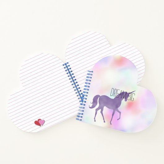 Lila Unicorn Pink Rainbow Girl Notizblock (Innenseite)