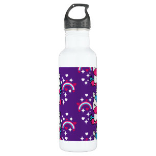 Lila Unicorn Pony Edelstahlflasche