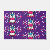 Lila Unicorn Pony Fußmatte (Vorderseite)