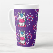 Lila Unicorn Pony Milchtasse (Linke Ecke)