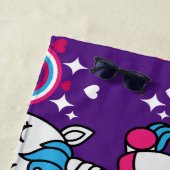 Lila Unicorn Pony Strandtuch (Beispiel)