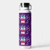 Lila Unicorn Pony Trinkflasche (Rückseite)