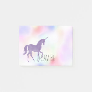Lila Unicorn Rosa Rainbow Girl      Post-it Klebezettel