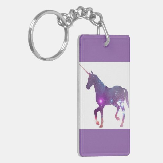 LILA UNICORN SCHLÜSSELANHÄNGER (Vorderseite links)