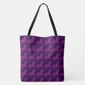 Lila Unicorn-Silhouette-Muster-Trendy stilvolles Tasche (Rückseite)