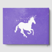 Lila Unicorn Wedding Gästebuch (Rückseite)