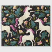 Lila Unicorns Geschenkpapier (Flach)