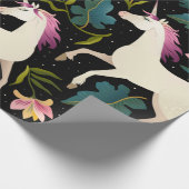 Lila Unicorns Geschenkpapier (Ecke)