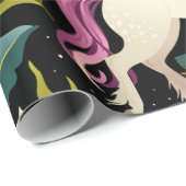 Lila Unicorns Geschenkpapier (Rolleneckpunkt)