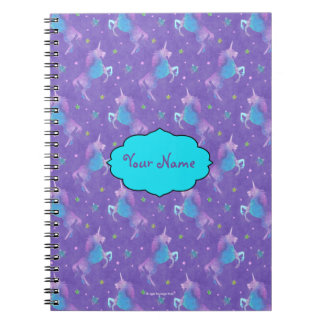 Lila Unicorns-rosa Sterne Notizblock