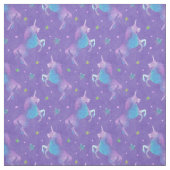 Lila Unicorns-rosa Sterne Stoff (Muster)
