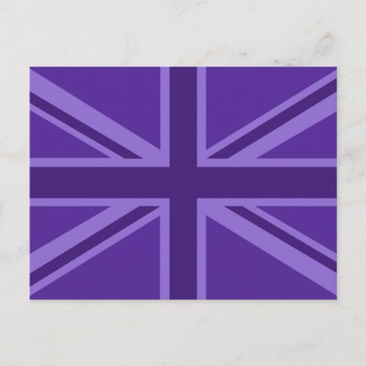 Lila Union Jack Design Postkarte (Vorderseite)