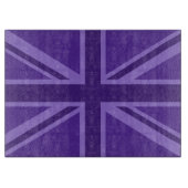 Lila Union Jack Design Schneidebrett (Vorderseite)