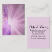 *~* lila Universum-Hand mit hellen heilenden Visitenkarte (Vorne/Hinten)