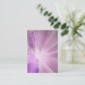 *~* lila Universum-Hand mit hellen heilenden Visitenkarte (Stehend Vorderseite)