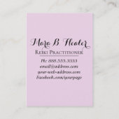 *~* lila Universum-Hand mit hellen heilenden Visitenkarte (Rückseite)