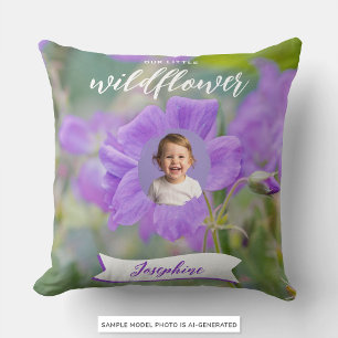 Lila Unsere kleine Wildblume Benutzerdefinierter K Kissen
