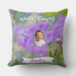 Lila Unsere kleine Wildblume Benutzerdefinierter K Kissen