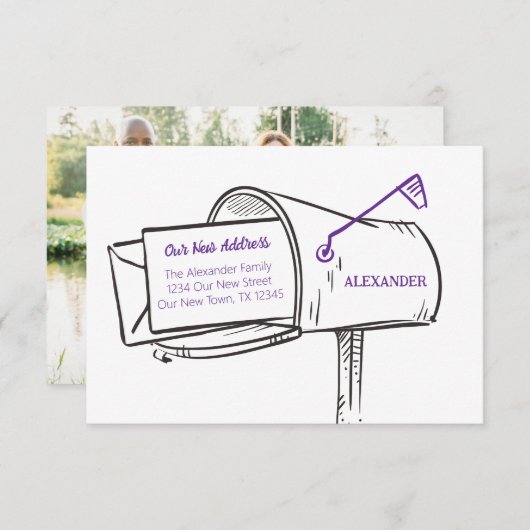 Lila unsere neue E-Mail-Adresse bewegen (Vorne/Hinten)