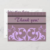 Lila Unternehmen Vielen Dank Postkarten (Vorne/Hinten)