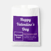 Lila Unternehmensmarke; Valentine; Papiertüte Geschenktütchen (Vorderseite)