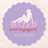 Lila Untersetzer aus Party und Verlobtem Papier (Vorderseite)